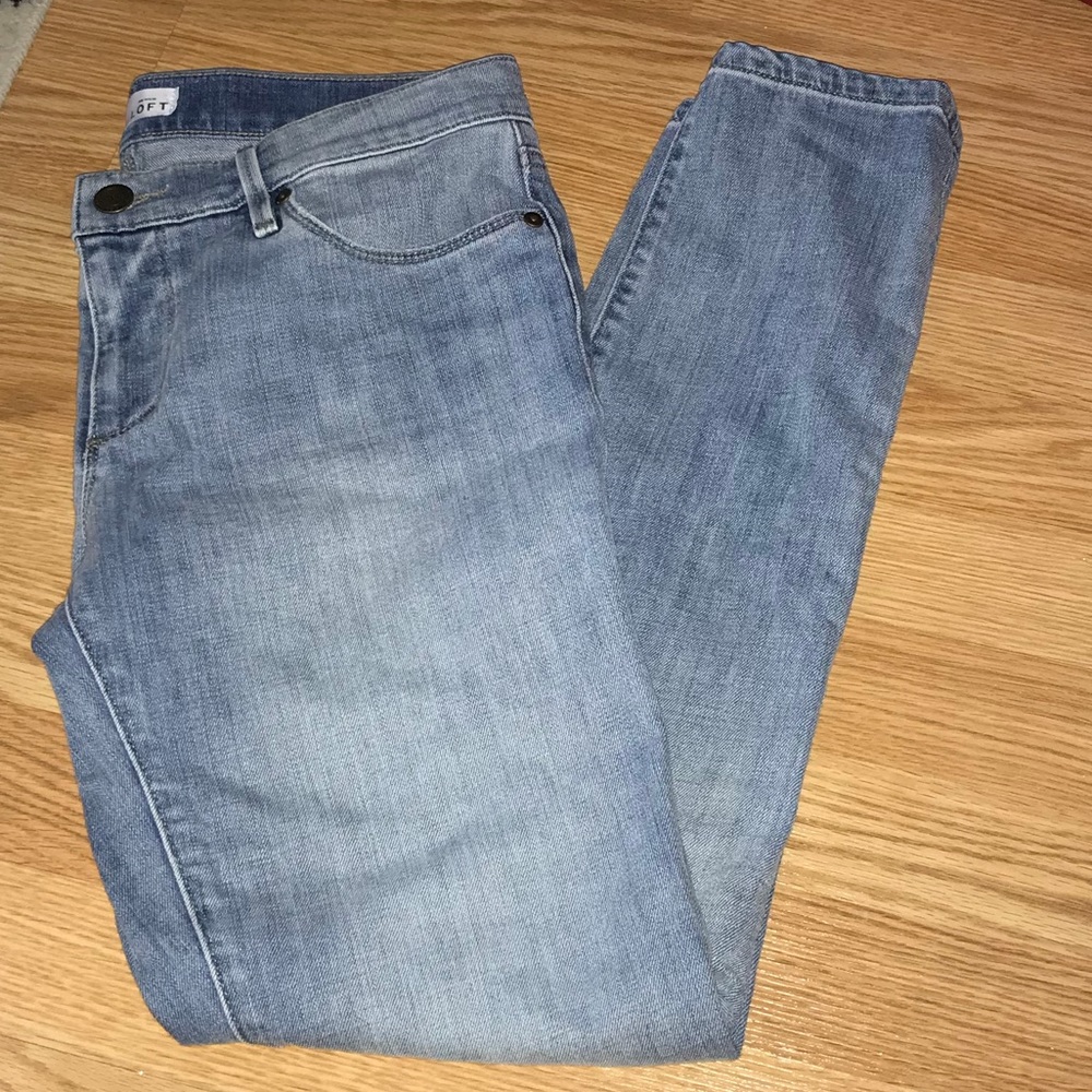 LOFT Relaxed Skinny Denim - Light/Medium Wash